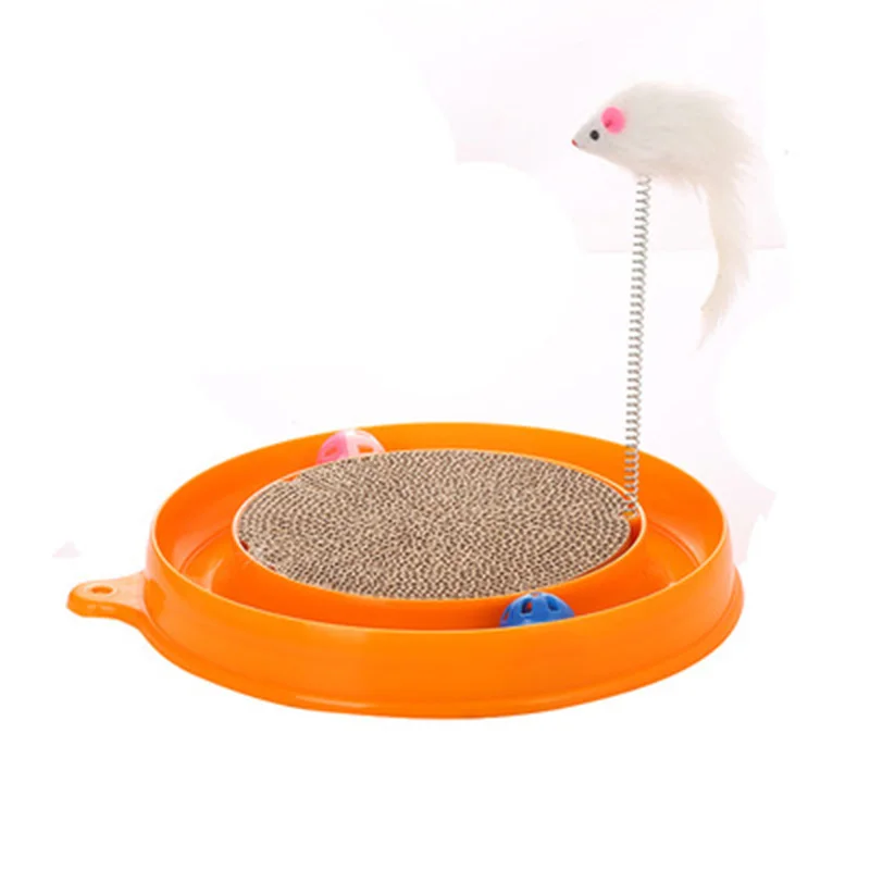 

Cat Kitten Toy Corrugated Paper Cat Scratch Board Built-In Catnip Bells Cats Love Toys Cat Interactive Toys Cats Pet Supplies