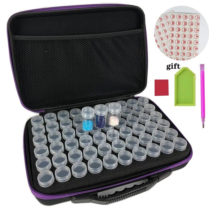 New Diamond Painting Accessories Carry font b Case b font Container Storage Box 60 Bottles diamant