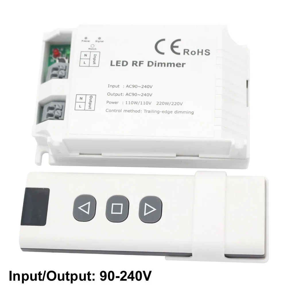 

433MHZ RF Led Dimmer 220v 110v Remote Switch Control Dimmer 220 v Trailing Edge Dimming Dimmer Led 220v Strip Light