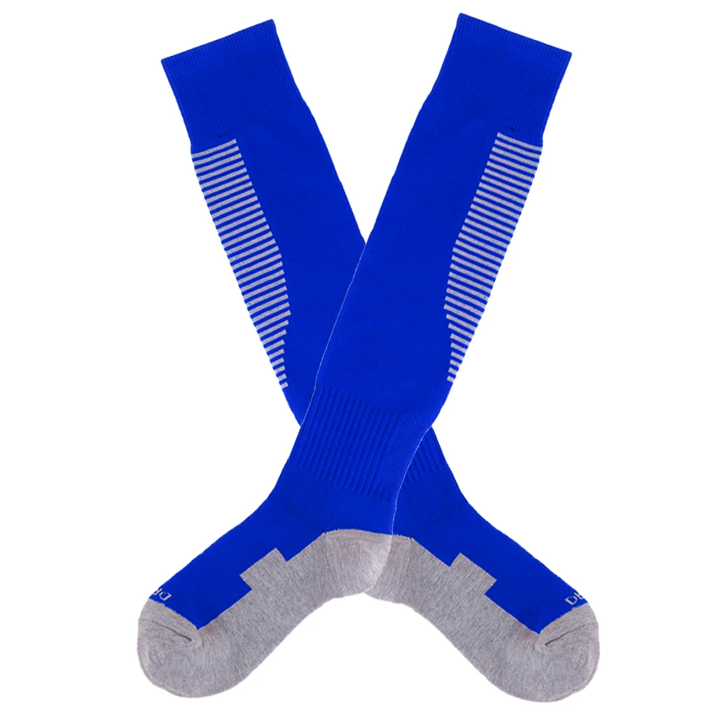 Football Socks Knee High Stripe Athletic Socks Sport Game Compression Stockings Breathable for Men Adults 