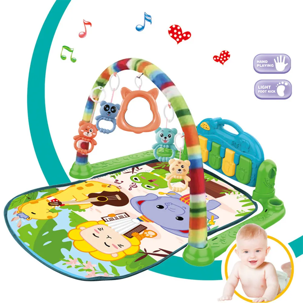 

Baby Play Mat Gym Toys Gaming Carpet 0-36 Months Soft Lighting Rattles Children's Music Mat Blue Pink Baby Gifts Educational Toy