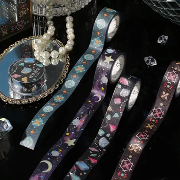 

Starry Sky Undersea Series Gilding Washi Tape Adhesive Tape Diy Scrapbooking Sticker Label Masking Tape School Office Supply