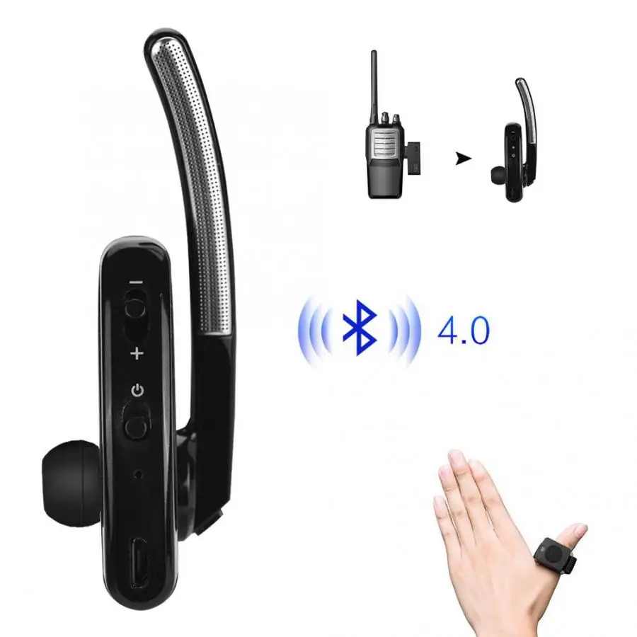 Беспроводная рация PTT-гарнитура Bluetooth наушники с адаптером для микрофона