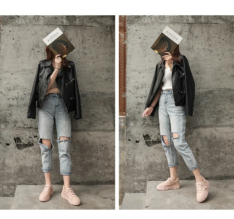 Ulzzang/Модная женская повседневная однотонная обувь; женская обувь для бега; мягкая обувь для папы; обувь для отдыха; сезон осень-зима; Новинка года