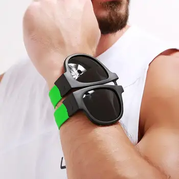 

Unique Polarized Folding Glasses Dazzle Color Outdoor Bracelet Design Cycling Glasses