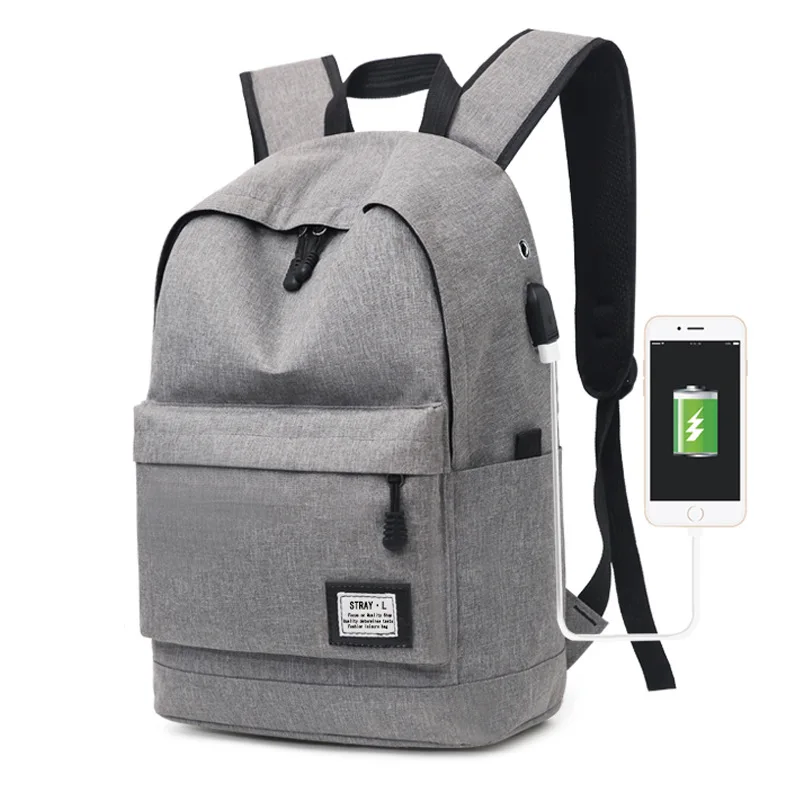 

Man Travel Backpack Leisure Teenager Bookbag Oxford Backpack Waterproof Solid Large Backpack Laptop Bags Usb Bag School Bags