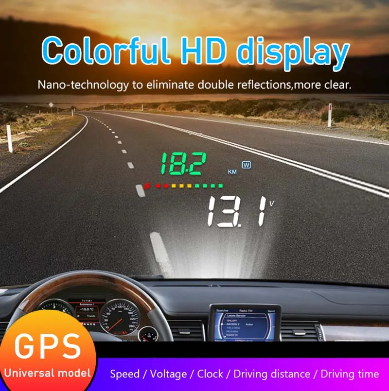 3,5 дюймов Автомобильный HUD Дисплей OBD II EUOBD компьютер Спидометр hud пленка автомобильная электроника превышение скорости напряжения Сигнализация DFDF