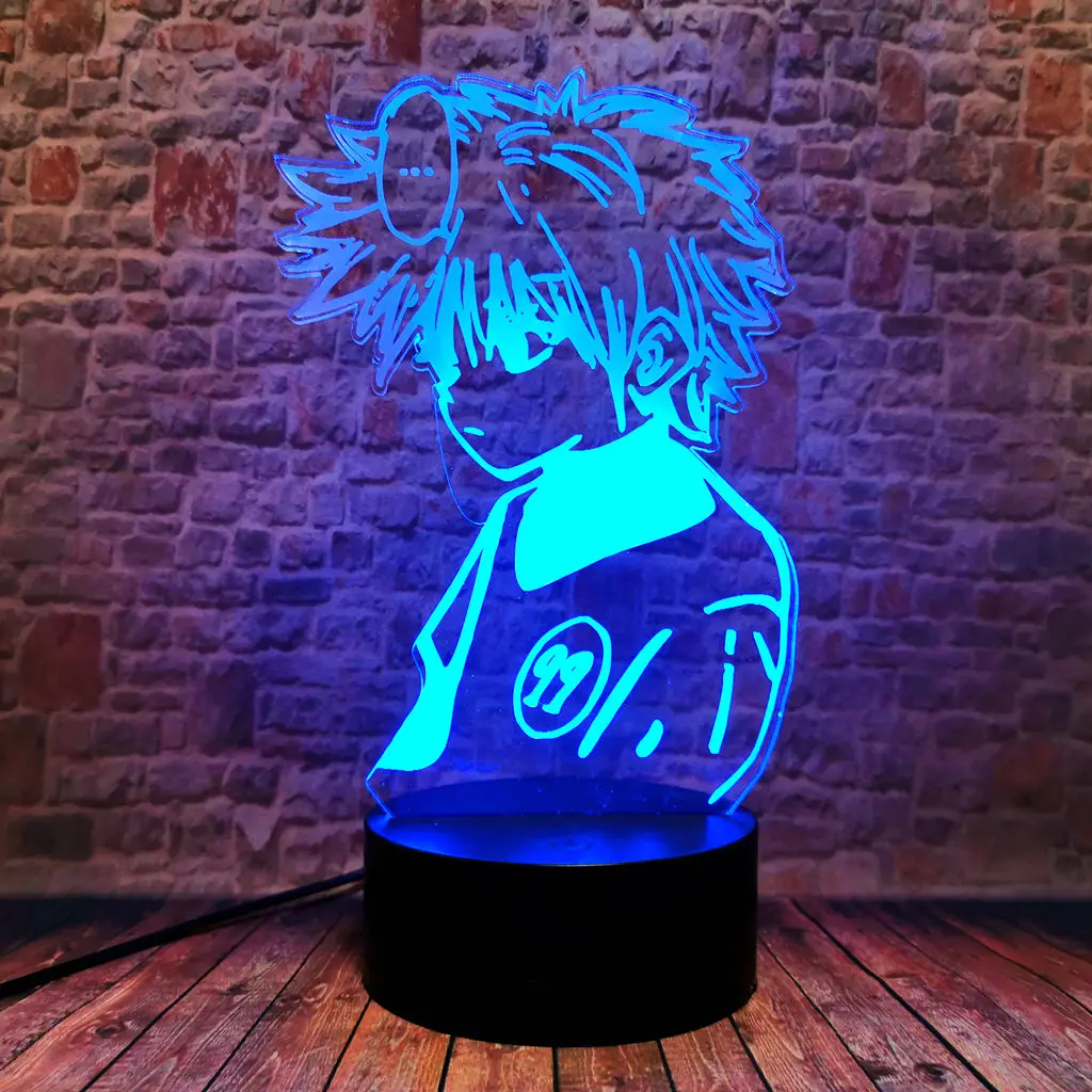 Мигающая модель Killua Zoldyck 3D ночсветильник визуальная иллюзия светодисветодиодный