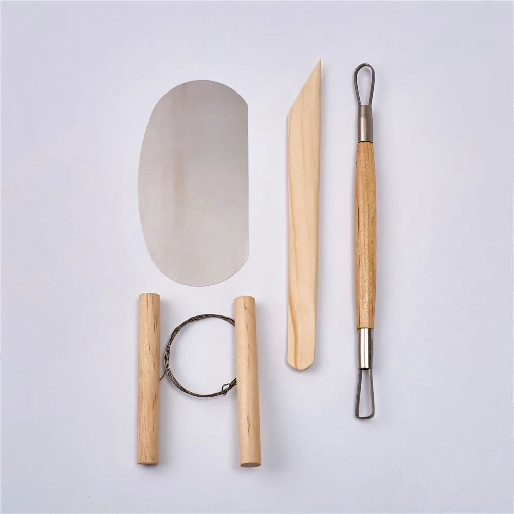 

4 PCS Art Painting Tools Clay Tools Clay Sculpture Tools DIY Pottery Sculpture Knives Set Modeling Clay Pottery Ceramic Tools