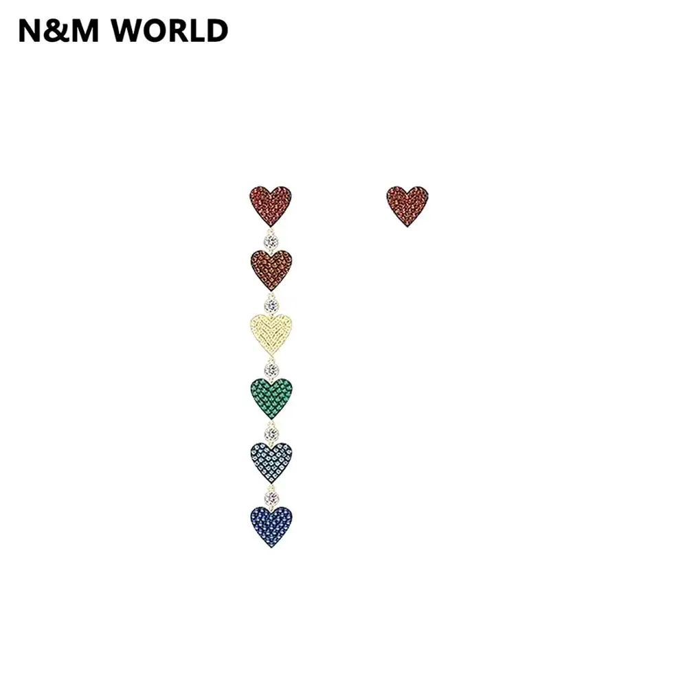 Цвет серьги "любовь" асимметричные серьги с кисточками Для женщин планета украшения Pendiente для милых девочек Свадебная вечеринка подарок