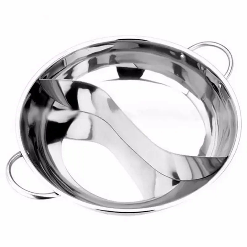 ABUI-Stainless Steel Hot Pot Kitchen Soup Stock Pot Cookware For Induction Cookers Cooking Pot Mandarin Duck Pot