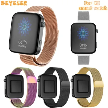 

Milanese wrist strap For Xiaomi MI Smart watch 18mm Replacement adjustable Magnetic buckle For Mi smart watch GPS NFC watch band