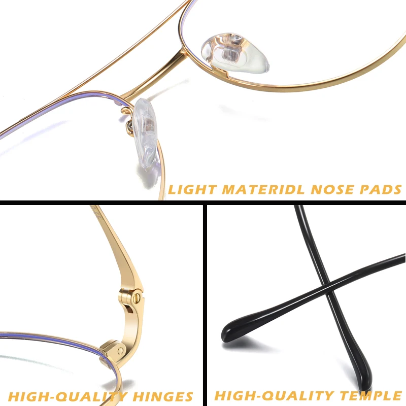 CRIXALIS унисекс модные анти синий светло-золотой металлический оправа очки женские круглые классические винтажные стильные оптические очки для мужчин