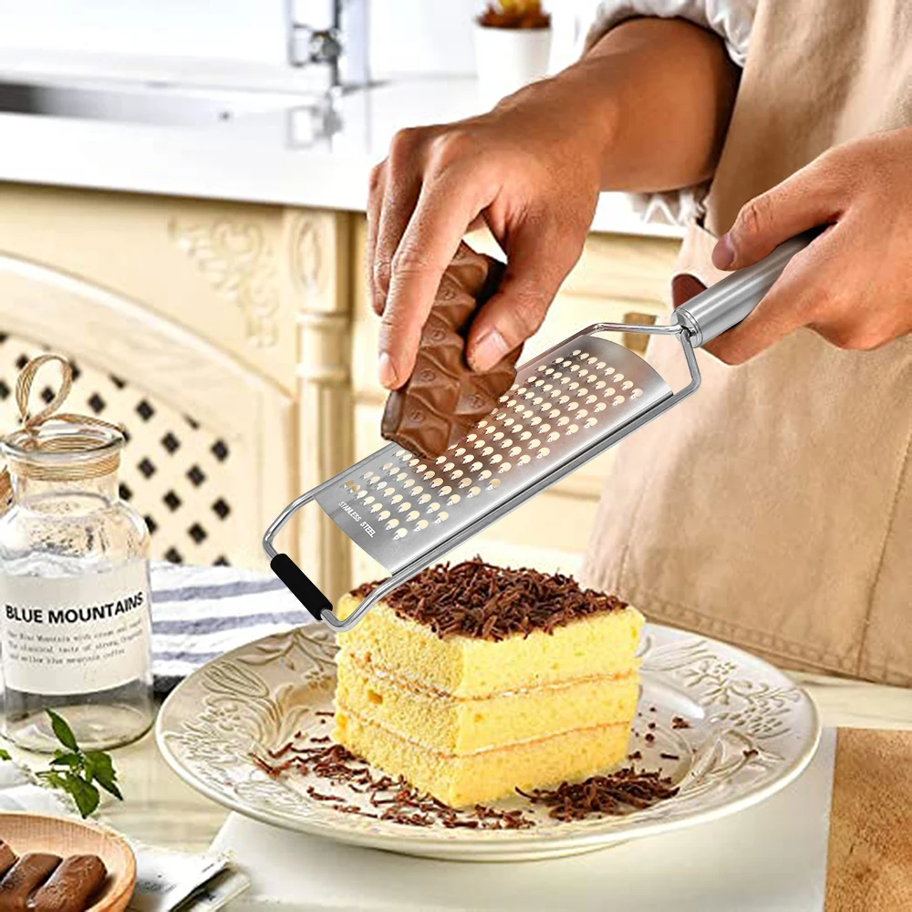 Cheese Grater - Stainless Steel Lemon Grater Tool - Kitchen Grater - Handheld  Cheese Grater - Chocolate, Coconut, Ginger, Lemon Grater - Citrus Grater  (Red) 