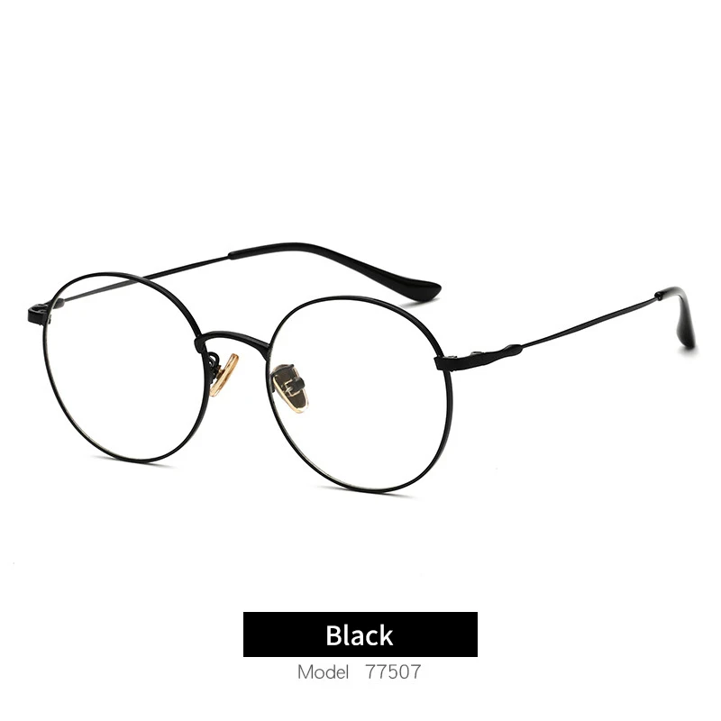 

Computer Glasses Blue Light Blocking Metal Circular Frame Flat Glass Frame Glass Frame for Men and Women #77507