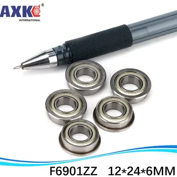 

10Pcs F6901 F6901-ZZ F6901ZZ F6901-2Z F6901Z zz z 2z Flanged Flange Ball Bearings 12 x 24 x 6mm High Quality 12*24*26.5*6*1.5 mm