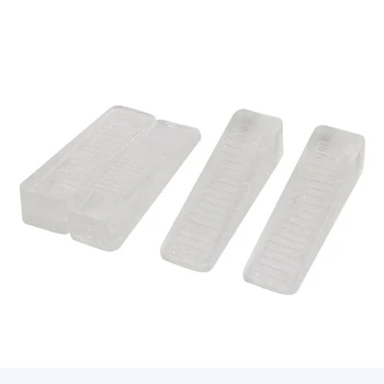 

Rubber Home Office Wedge Doorstop Stopper Doorstop, Transparent, 4 Pieces