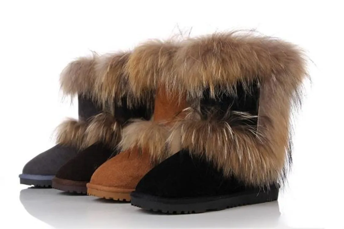 

Cowhide Warm Snow Boots New Female Winter Fashion Pure Color High Quality Artificial Plush Waterproof Simple Temperament Boots