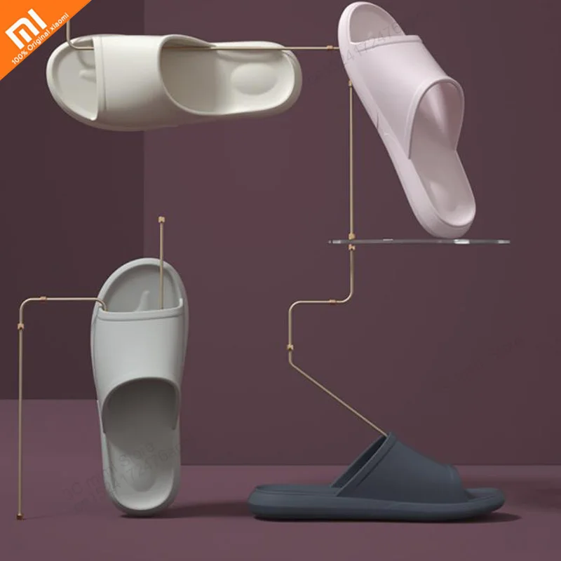 

2019 new xiaomi bathroom slippers soft bottom non-slip dusty lightweight couple slippers 7 color men and women sandals smart