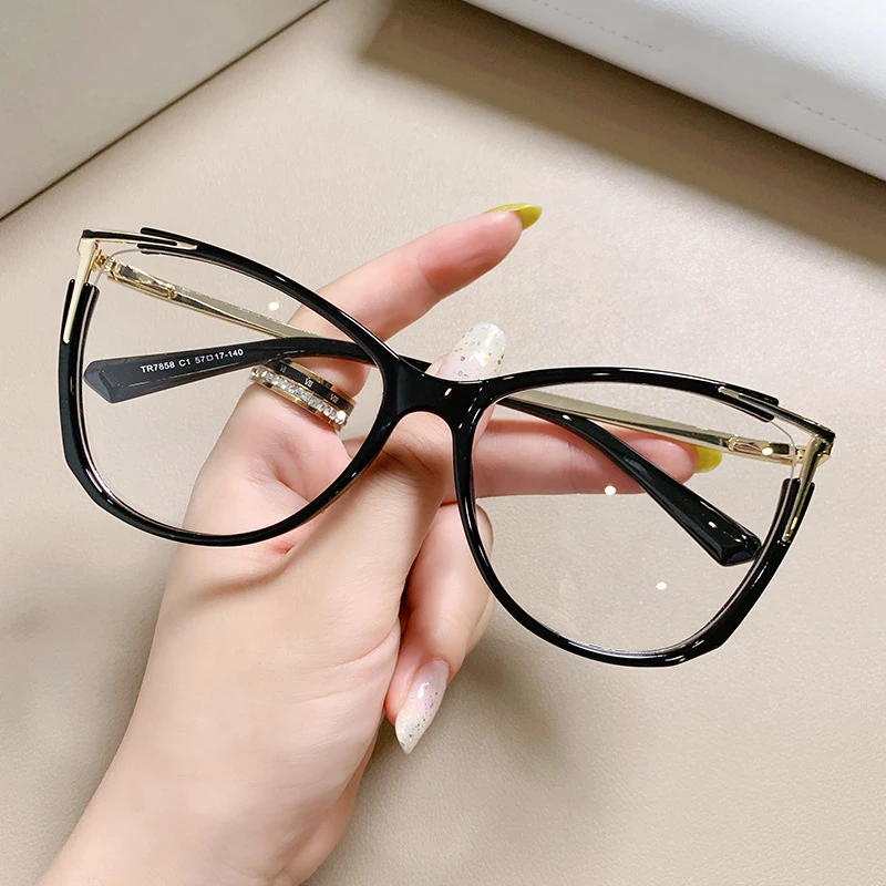 Anti Blue Light Myopia Minus Diopter Glasses -1 -1.5 -6 Fashion Gradient Blue Eyeglasses Big Frame Luxury Cat Eye Glasses Oculos 3