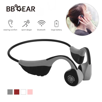 

V9 Bone Conduction Headset Bluetooth 5.0 Headphones w/Mic Handsfree Calling Ear Hook Earphones Waterproof Neckband Open Ear