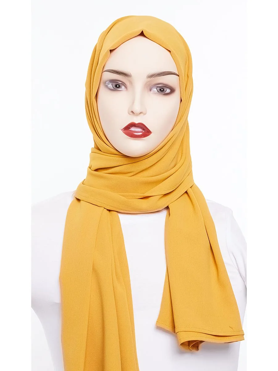muslim khimar hijab Мусульманский женский хиджаб Турция Khimar Малайзийский лед креп Твердые крышки головной платок капот накладной длинный платок ислам Дубаи одежда - Цвет: muslim khimar hijab