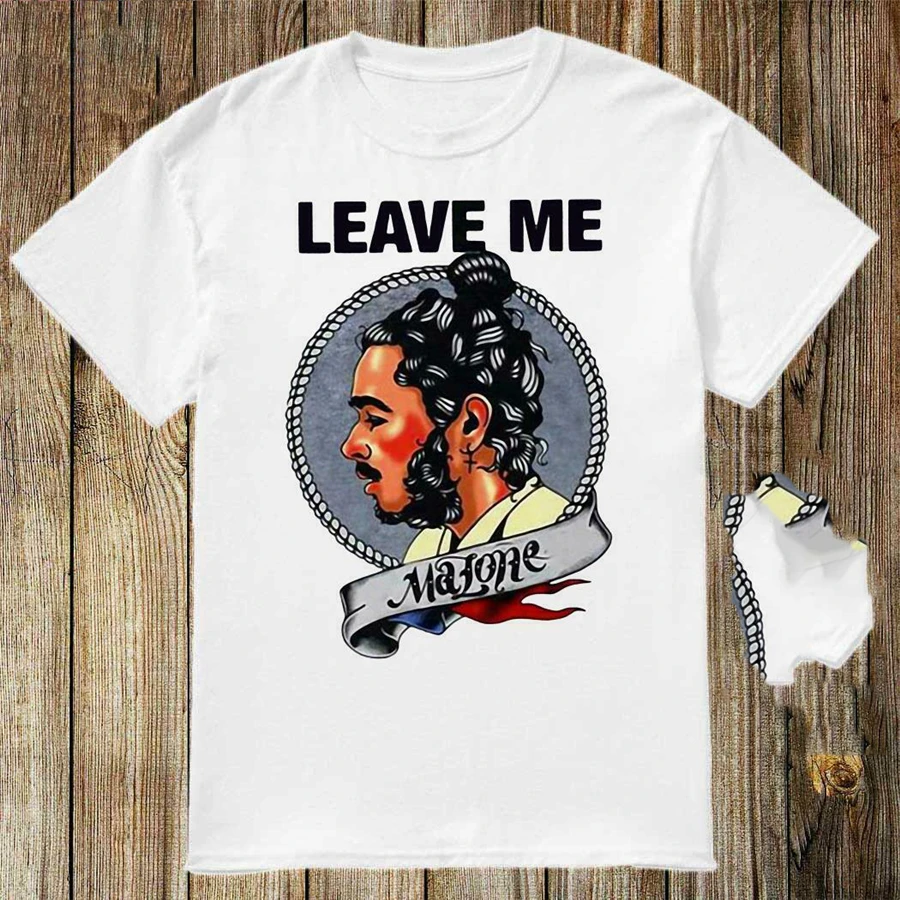 Post Malone Leave Me Футболка 2020 Рэппер хип-хоп белые короткие мужские и женские новые