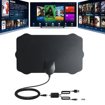 

200 Mile Range Antenna TV antenna Digital HD HDTV 1080P Sky wire 4K Ultra High Definition Antena Indoor Aerial Enhanced amplifie