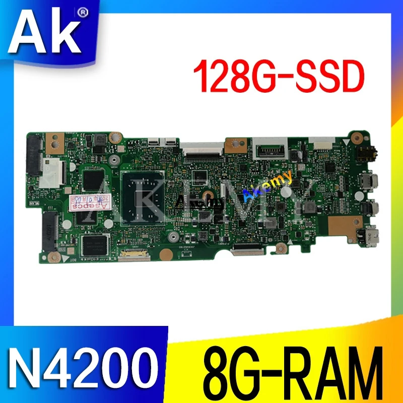 Met N4200 8G-RAM 128G-SSD Laptop Moederbord Voor Asus Vivobook Flip TP401NA TP401N TP401MA TP401M Moederbord 100% Test Goed Met N4200 8G-RAM 128G-SSD Laptop Moederbord Voor Asus Vivobook Flip TP401NA TP401N TP401MA TP401M Moederbord 100% Test Goed