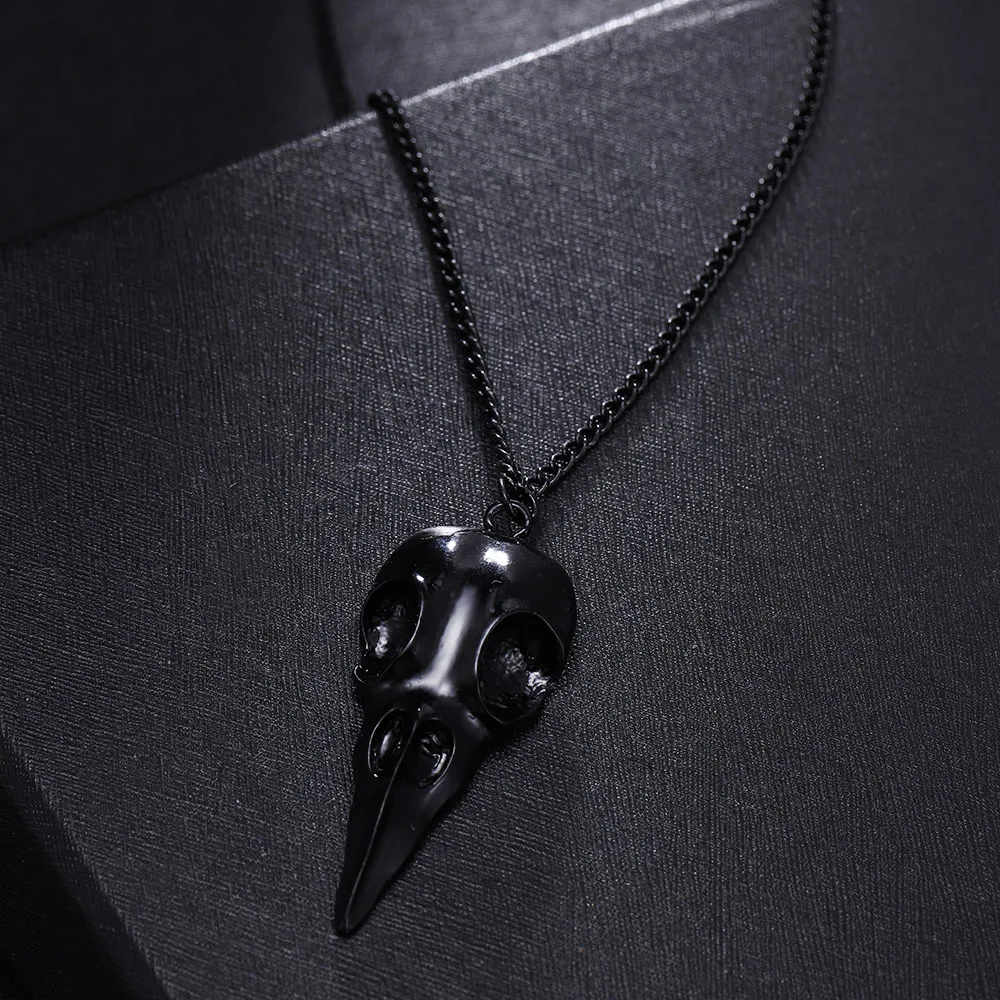 Crow Head Skull Necklace - Image 4