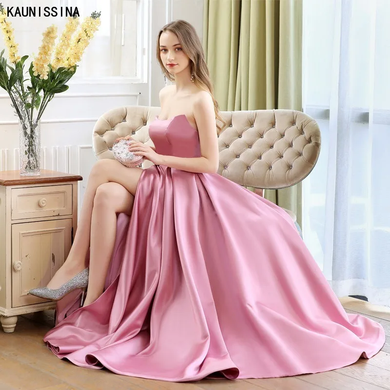 KAUNISSINA Evening Dress Off Shoulder Long Evening Dresses Floor Length Elegant Gowns Flower Special Occasion Dresses evening gowns with sleeves