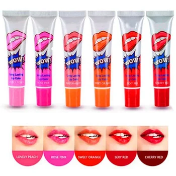 

6 PCS Tear-off Lipstick Matte Lip Gloss Magic 6 Color Lip Tattoo WOW Long Lasting Lip Color Waterproof