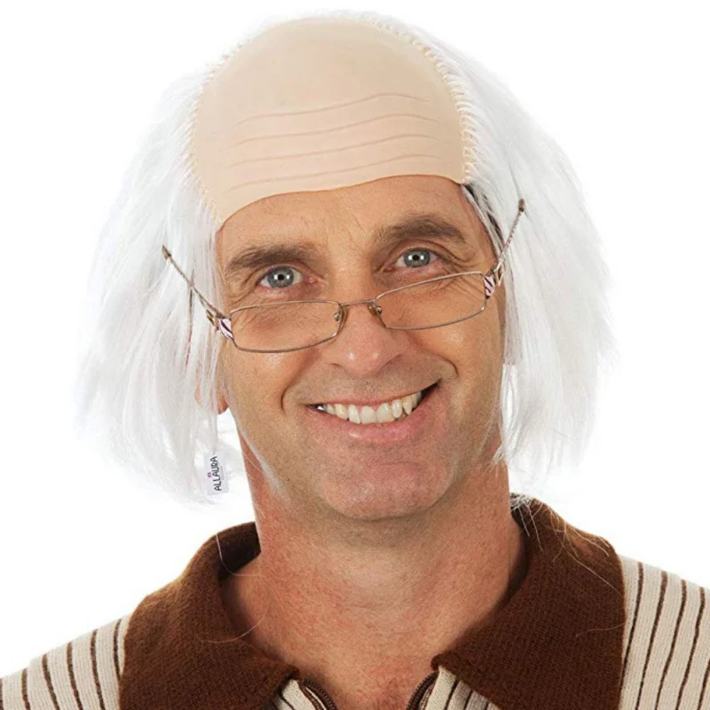 

Halloween Accessories Latex Chemical Fiber Wigs Bald Hair Party Funny Cosplay Prop Black Masquerade Costume H