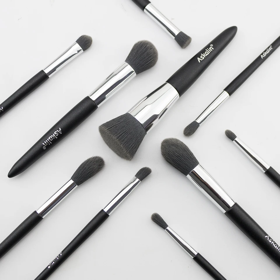 Askalin классический матово серый синтетический набор кисточек для макияжа глаз