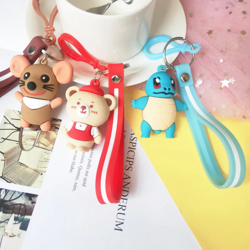 Талисман 2020 года крысы ПВХ мягкий клей брелок Lucky Little Keyring Mouse мультфильм животное
