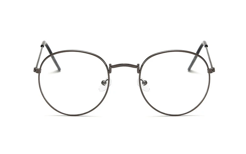 Брендовые дизайнерские женские очки, оптическая оправа, металлическая круглая оправа для очков, прозрачные линзы, черные, серебристые, золотые овальные очки для глаз