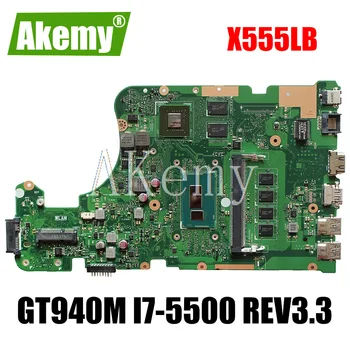 

EDP X555LB mianboard X555LD REV 3.3 For Asus X555LJ X555LF X555LB X555LP laptop motherboard cpu 4GB-RAM I7-5500 GT940M/2GB