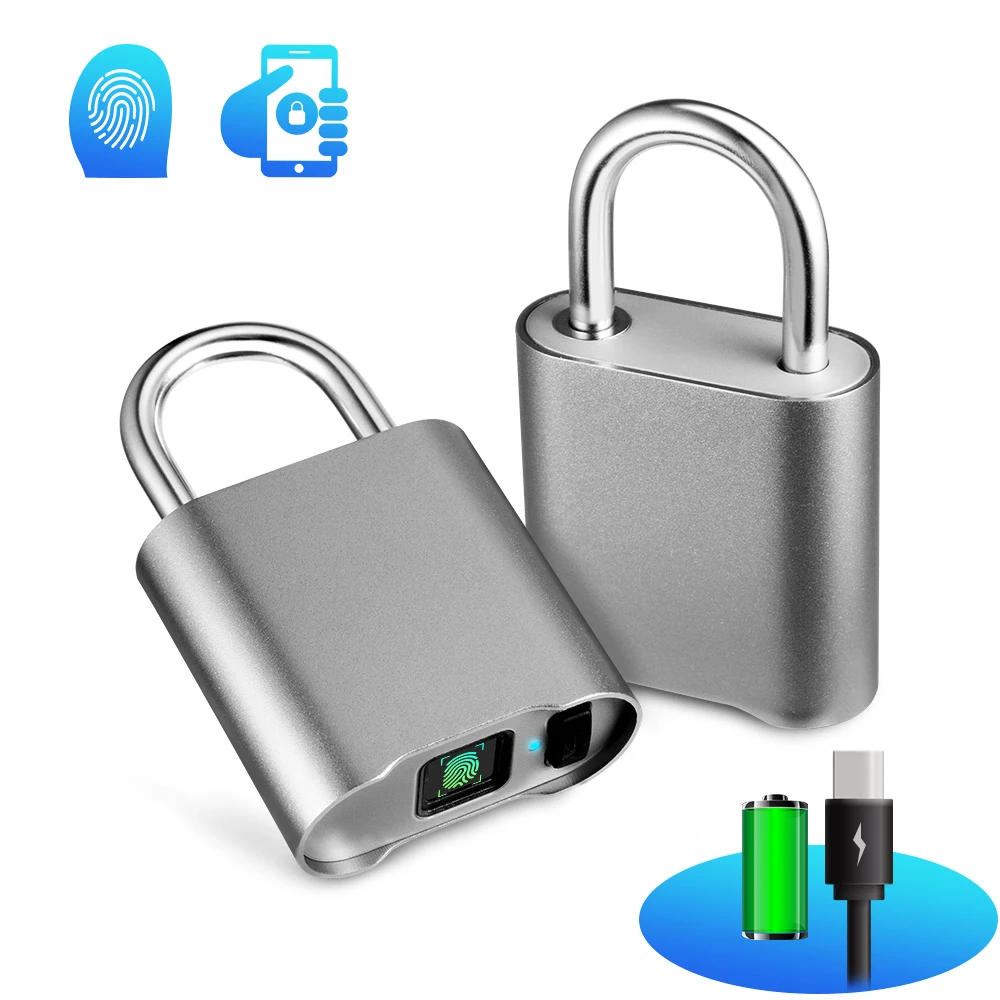 

Smart Keyless Bluetooth Fingerprint Lock IP65 Waterproof Cerradura Anti-Theft Security Fingerprint Padlock Door Luggage Lock