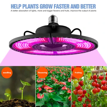 

LED Full Spectrum Plant Grow Lamp 100W 200W 300W 400W Seedling Fito Light E27 Hydroponics Phyto Growth Lights LED Fitolampy E26