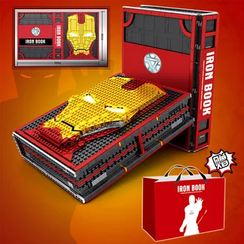 

SY1361 Legoinglys Marvel Iron Man Building Block Iron Man Armor Underground Laboratory Creative Building Blocks Collection book