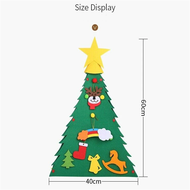 Войлок Рождественская елка Набор с орнаментом Рождественский подарок дверной Настенный декор Искусственные Рождественские декоративные деревья домашний садовый декор