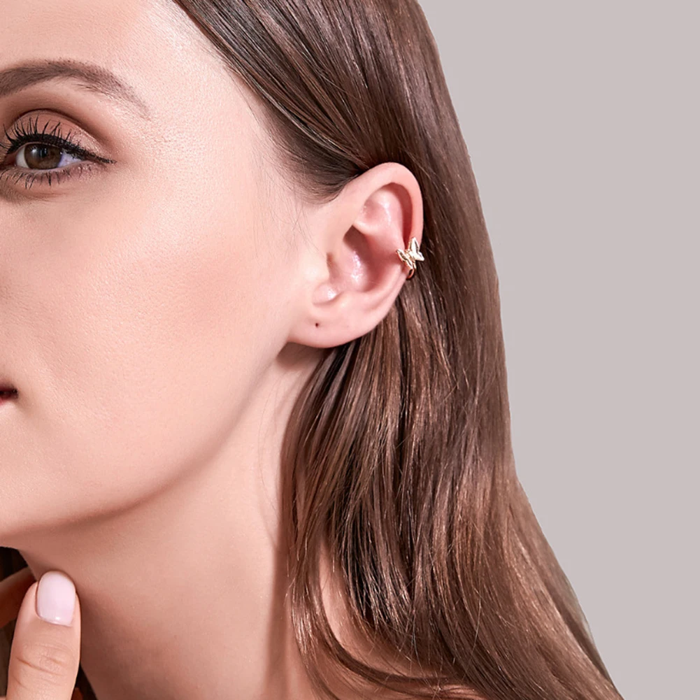 Chic Cartilage Ear Cuff Butterfly Non-Piercing Alloy Earrings Women Jewelry Gift Exquisite Workmanship Wedding | Украшения и