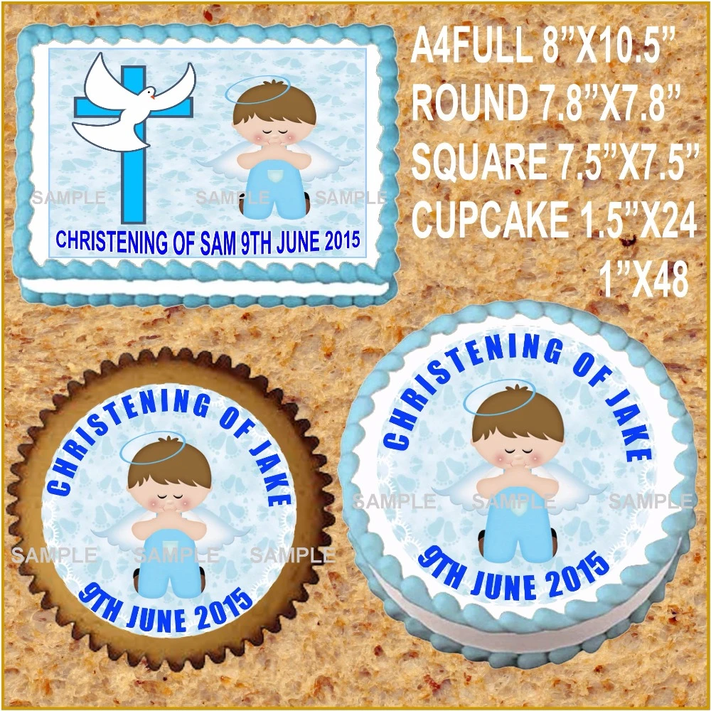Jungen Taufe Essbaren Kuchen Topper Wafer Reis Papier Kuchen Cupcake Cookie Dekoration Taufe Erste Heilige Kommunion Kuchen Decor Geschenke Gift Gifts Gift Boygift Communion Aliexpress