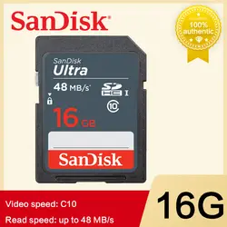 SanDisk ULTRA sd-карта SDXC SDHC 16 Гб UHS-I класс 10 карта sread скорость до 48 МБ/с./с 64 ГБ 32 ГБ sd-карта для SLR камеры Full HD