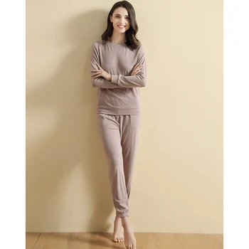 

Women Pajamas Set Spring Autumn New Thin Comfort Long Sleeve Cute Sleepwear Casual Homewear Female Pyjamas