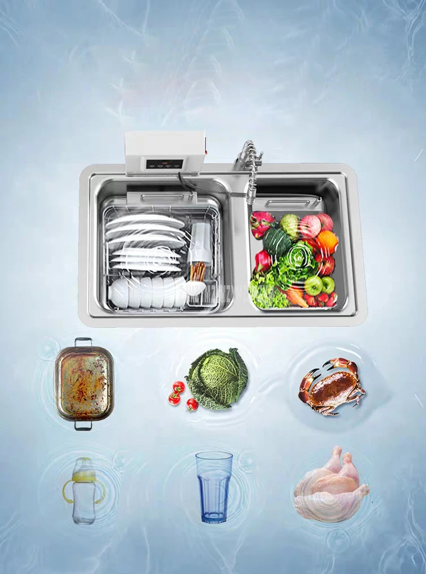 Бытовой резервуар для воды, мини-чаша, посудомоечная машина для мытья посуды, установка, ультразвуковая автоматическая машина для мытья посуды