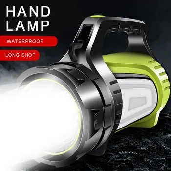 

For Hiking/Camping/Hunting 1pc Super Bright Waterproof Handheld Spotlight Portable USB Rechargeable LED Searchlight Mayitr