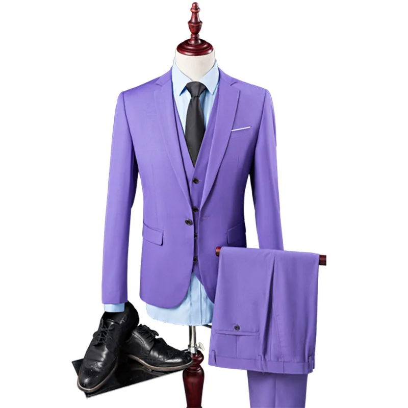 

2019 Spring And Summer New Style Suit Men Groom Marriage Formal Dress Business Slim Fit 2 Pieces