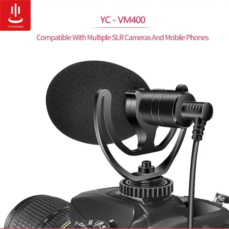 YC VM400 кардиоидный микрофон 3 5 мм наушники TRS TRRS выход для смартфонов планшетов DSLR