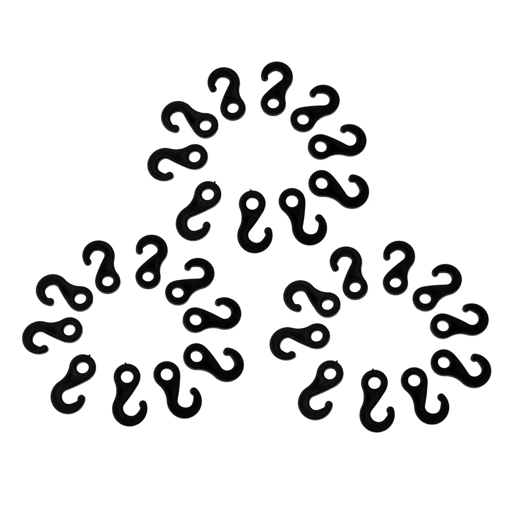 Set of 30 - Shock Cord Hook End for Camping Tent Bungee Ropes Awning Canopies Tarps Set of 30 - Shock Cord Hook End for Camping Tent Bungee Ropes Awning Canopies Tarps